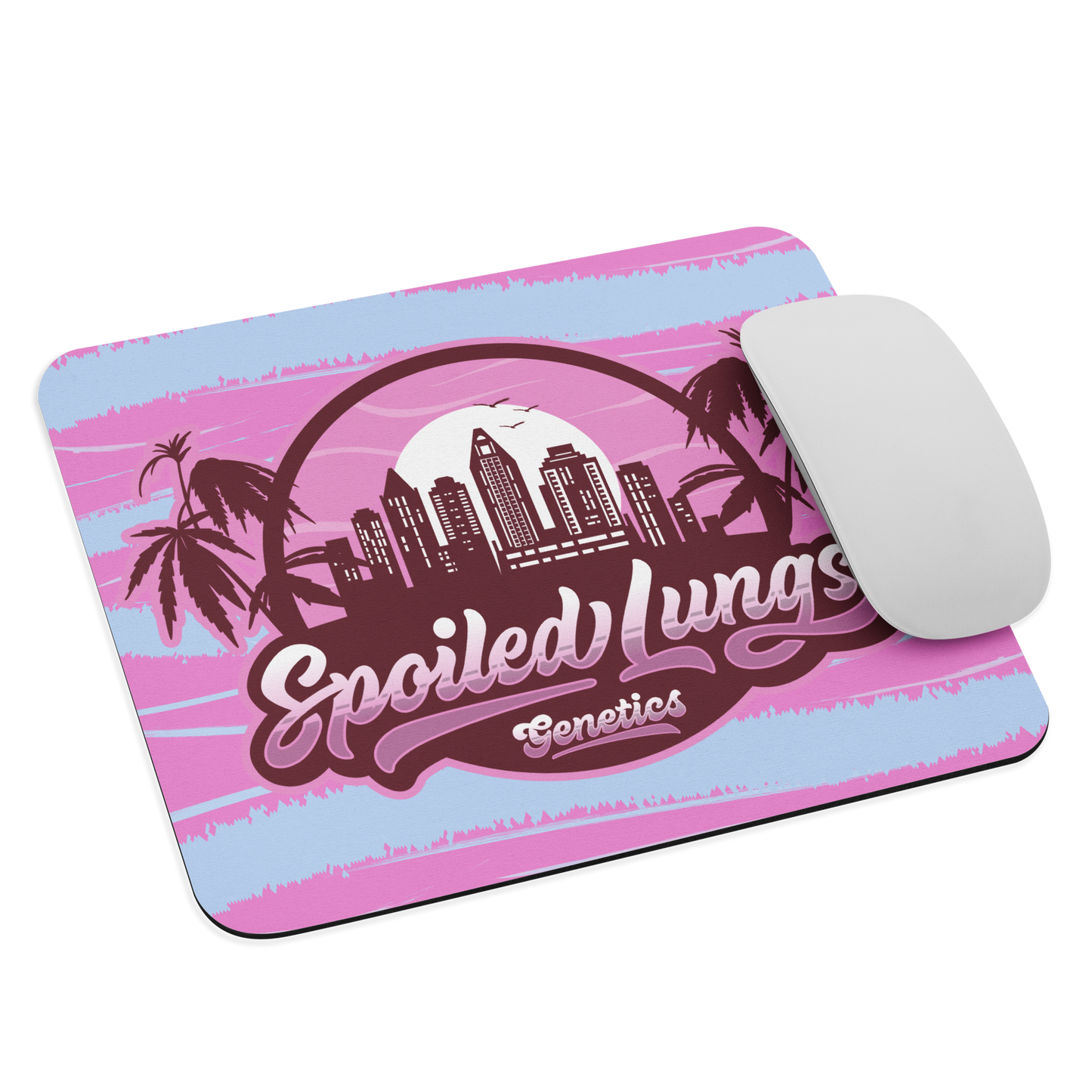 SPOILED LUNGS GENETICS LOGO PINK Mouse Pad